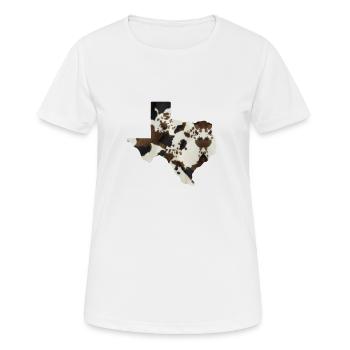 Texas - Frauen T-Shirt atmungsaktiv - Weiß - Vorne - AI Model Female 172 dark (172cm)