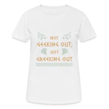 Antike Griechische Mythologie und Griechisches - Frauen T-Shirt atmungsaktiv - Weiß - Vorne - AI Model Female 172 dark (172cm)
