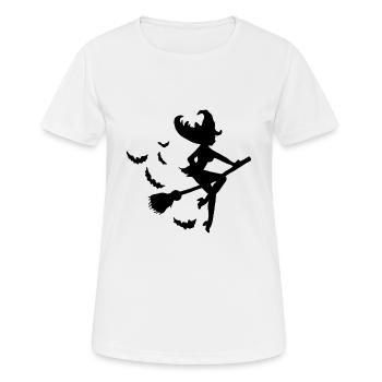 Witch broom - Women's Breathable T-Shirt - white - Front - AI Model Female 172 dark (172cm)