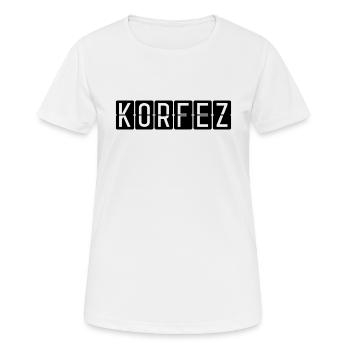 Panneau de l’aéroport de Körfez - T-shirt respirant Femme - blanc - Devant - AI Model Female 172 dark (172cm)