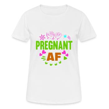 Mère Enceinte Bébé Nourrisson T-Shirt Maman - T-shirt respirant Femme - blanc - Devant - AI Model Female 172 dark (172cm)