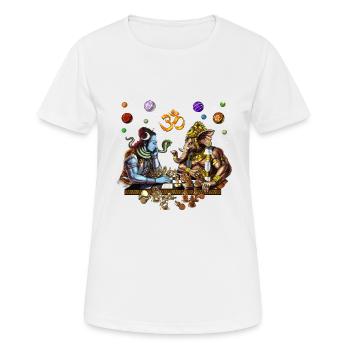Shiva contre Ganesha - T-shirt respirant Femme - blanc - Devant - AI Model Female 172 dark (172cm)