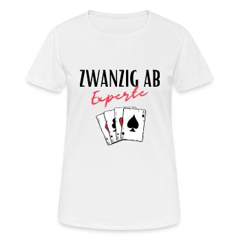 Vingt d’Expert - T-shirt respirant Femme - blanc - Devant - AI Model Female 172 dark (172cm)