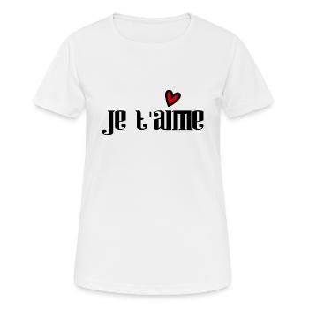 LIEBE. PAAR. ICH HABE GERADE GEHEIRATET. Junggesellinnenabschied. VALENTINSTAG. - Frauen T-Shirt atmungsaktiv - Weiß - Vorne - AI Model Female 172 dark (172cm)