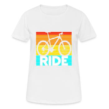 Ride Fast Ride Free Retro Cycling Vibes - Women's Breathable T-Shirt - white - Front - AI Model Female 172 dark (172cm)