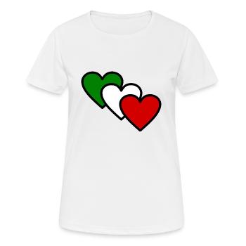 Italy - Women's Breathable T-Shirt - white - Front - AI Model Female 172 dark (172cm)