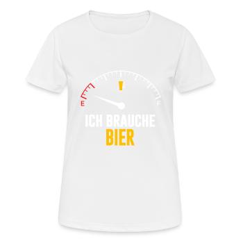 Bier Beer Alkohol Party Saufen JGA Fest - Frauen T-Shirt atmungsaktiv - Weiß - Vorne - AI Model Female 172 dark (172cm)