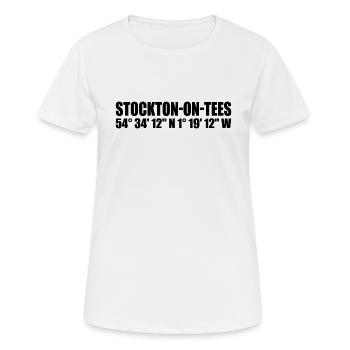 Stockton-on-Tees coordinates - Women's Breathable T-Shirt - white - Front - AI Model Female 172 dark (172cm)