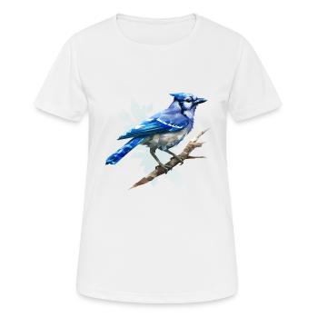 Blue jay bird - Women's Breathable T-Shirt - white - Front - AI Model Female 172 dark (172cm)