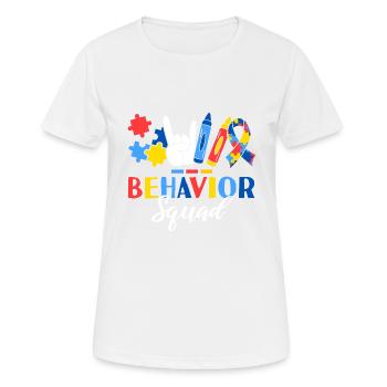 Behavior Squad ABA Therapist Applied Behavior - Women's Breathable T-Shirt - white - Front - AI Model Female 172 dark (172cm)