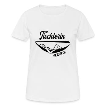 Tischlerin in Rente Rentenbeginn Tischlerei Frau - Frauen T-Shirt atmungsaktiv - Weiß - Vorne - AI Model Female 172 dark (172cm)