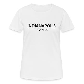 Indianapolis Indiana États-Unis - T-shirt respirant Femme - blanc - Devant - AI Model Female 172 dark (172cm)