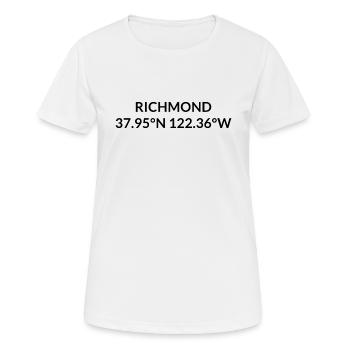 Richmond, Californie, États-Unis Coordonnées - T-shirt respirant Femme - blanc - Devant - AI Model Female 172 dark (172cm)