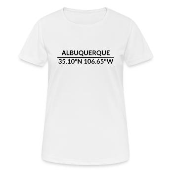 Albuquerque New Mexico USA Koordinaten - Frauen T-Shirt atmungsaktiv - Weiß - Vorne - AI Model Female 172 dark (172cm)