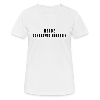 Heide Schleswig-Holstein - Frauen T-Shirt atmungsaktiv - Weiß - Vorne - AI Model Female 172 dark (172cm)