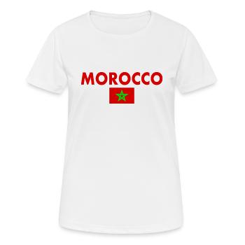 Maroc - T-shirt respirant Femme - blanc - Devant - AI Model Female 172 dark (172cm)