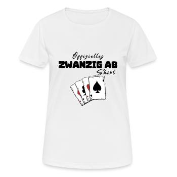 Vingt de la chemise officielle - T-shirt respirant Femme - blanc - Devant - AI Model Female 172 dark (172cm)