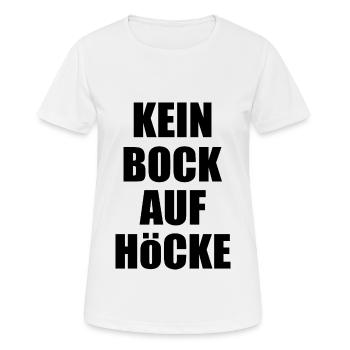 Kein bock auf höcke - Frauen T-Shirt atmungsaktiv - Weiß - Vorne - AI Model Female 172 dark (172cm)