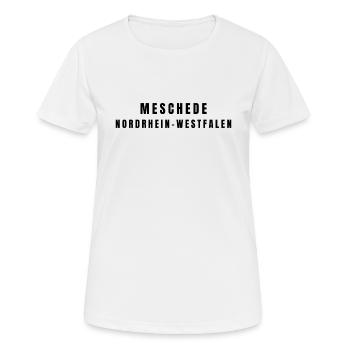 Meschede Nordrhein-Westfalen - Frauen T-Shirt atmungsaktiv - Weiß - Vorne - AI Model Female 172 dark (172cm)