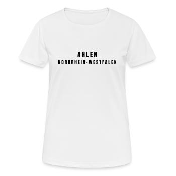 Ahlen Nordrhein-Westfalen - Frauen T-Shirt atmungsaktiv - Weiß - Vorne - AI Model Female 172 dark (172cm)