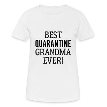 Meilleur humour de grand-mère en quarantaine - T-shirt respirant Femme - blanc - Devant - AI Model Female 172 dark (172cm)