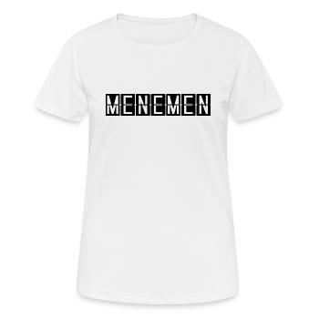 Panneau de l’aéroport de Menemen - T-shirt respirant Femme - blanc - Devant - AI Model Female 172 dark (172cm)