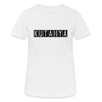 Panneau de l’aéroport de Kütahya - T-shirt respirant Femme - blanc - Devant - AI Model Female 172 dark (172cm)
