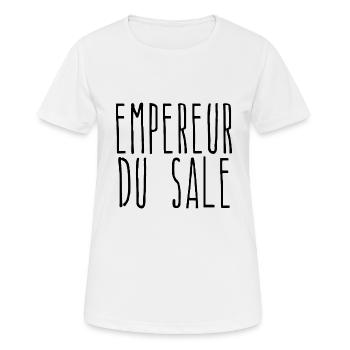 Empereur du Sale Drole Humour - T-shirt respirant Femme - blanc - Devant - AI Model Female 172 dark (172cm)