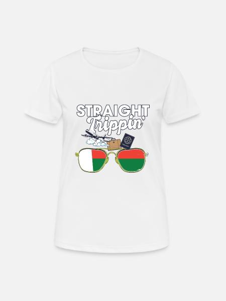 Straight Trippin' Madagascar Vacances Tour Voyage - T-shirt respirant Femme - blanc