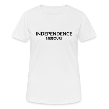 Independence, Missouri, USA - Women's Breathable T-Shirt - white - Front - AI Model Female 172 dark (172cm)