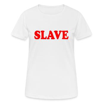 Slave - Frauen T-Shirt atmungsaktiv - Weiß - Vorne - AI Model Female 172 dark (172cm)