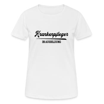 Krankenpfleger in Ausbildung Krankenpflege Azubi - Frauen T-Shirt atmungsaktiv - Weiß - Vorne - AI Model Female 172 dark (172cm)