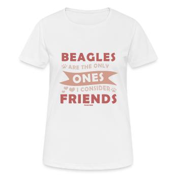 Beagle britischer Jagdhund - Frauen T-Shirt atmungsaktiv - Weiß - Vorne - AI Model Female 172 dark (172cm)