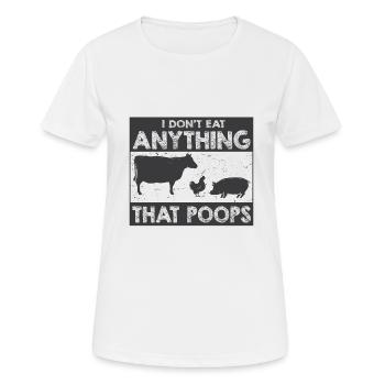 Vegan Fleischlos Tierlieb & Veganer - Frauen T-Shirt atmungsaktiv - Weiß - Vorne - AI Model Female 172 dark (172cm)