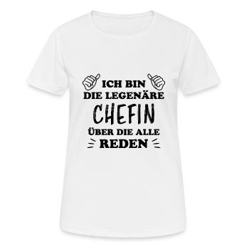 Chefin Mama Lustiger Spruch Familie Beruf Geschenk - Frauen T-Shirt atmungsaktiv - Weiß - Vorne - AI Model Female 172 dark (172cm)