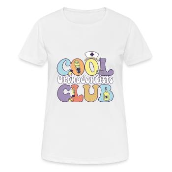 Cool Orthodontists Club Dental Squad Équipe de dentistes - T-shirt respirant Femme - blanc - Devant - AI Model Female 172 dark (172cm)