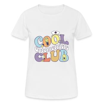 Club des optométristes cool Ophtalmologiste ophtalmologue - T-shirt respirant Femme - blanc - Devant - AI Model Female 172 dark (172cm)