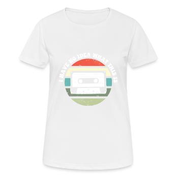 I Have No Idea What This Is 70s 80s Throwback - Women's Breathable T-Shirt - white - Front - AI Model Female 172 dark (172cm)
