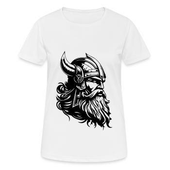 Viking Head Warrior Viking - T-shirt respirant Femme - blanc - Devant - AI Model Female 172 dark (172cm)