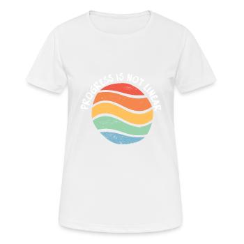 Les progrès accélérés des enseignants ne sont pas linéaires - T-shirt respirant Femme - blanc - Devant - AI Model Female 172 dark (172cm)