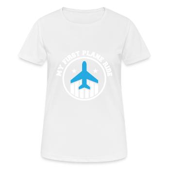 Vacation Trip My First Airplane Ride Traveler - Women's Breathable T-Shirt - white - Front - AI Model Female 172 dark (172cm)