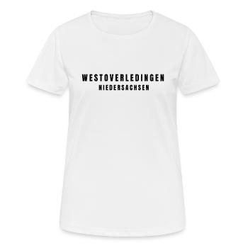 Westoverledingen, Basse-Saxe - T-shirt respirant Femme - blanc - Devant - AI Model Female 172 dark (172cm)