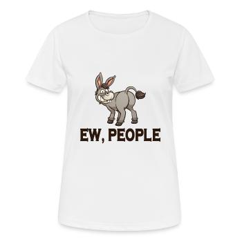 Maman âne - T-shirt respirant Femme - blanc - Devant - AI Model Female 172 dark (172cm)