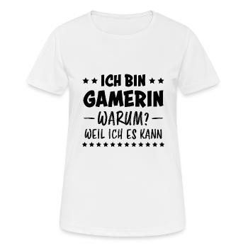 Gamerin Spruch Videospiel Sprüche Gamerin Geschenk - Frauen T-Shirt atmungsaktiv - Weiß - Vorne - AI Model Female 172 dark (172cm)