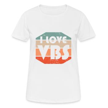 I Love VBS Summer Camp Vacation Bible School Crew - Frauen T-Shirt atmungsaktiv - Weiß - Vorne - AI Model Female 172 dark (172cm)