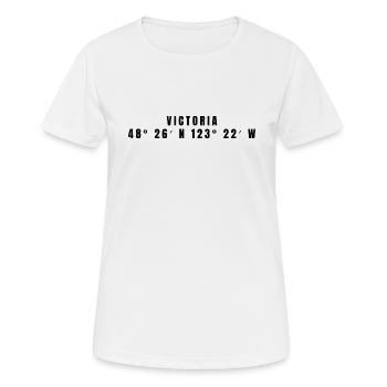 Coordonnées Victoria Canada - T-shirt respirant Femme - blanc - Devant - AI Model Female 172 dark (172cm)