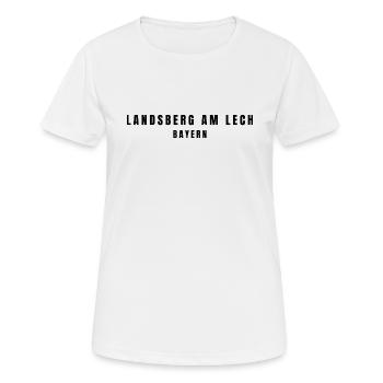 Landsberg am Lech, Bavière - T-shirt respirant Femme - blanc - Devant - AI Model Female 172 dark (172cm)