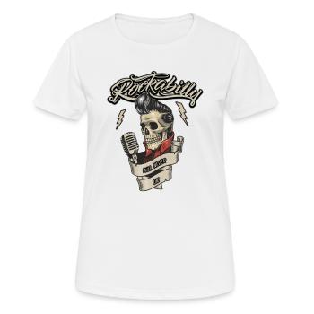 Rockabilly Hotrod Rock'n Roll gift idea - Women's Breathable T-Shirt - white - Front - AI Model Female 172 dark (172cm)