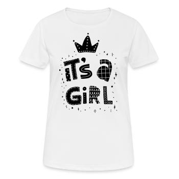 sa fille est une fille enceinte - T-shirt respirant Femme - blanc - Devant - AI Model Female 172 dark (172cm)
