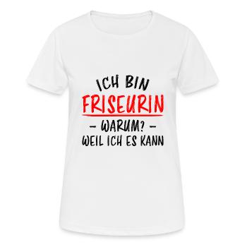 Friseurin Beruf Friseur Lustiger Spruch Geschenk - Frauen T-Shirt atmungsaktiv - Weiß - Vorne - AI Model Female 172 dark (172cm)